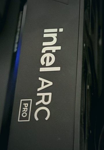 Close-up of the Arc Pro B60